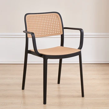 Уникальные обеденные стулья с деревенским покрытием, водонепроницаемые подлокотники, Эргономичные стулья для гостиной, мебель для столовой