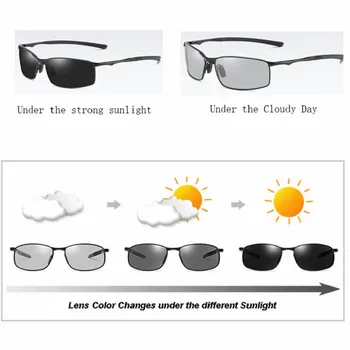 Фотохромные солнцезащитные очки Мужские Поляризованные Солнцезащитные очки Мужские Солнцезащитные очки дневного ночного видения, Водительские очки