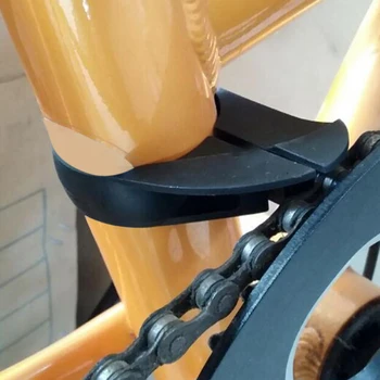 Цепной привод для складного велосипеда с одной цепью, направляющий зажим для защиты от падения, Регулируемая лампа C39-42 мм, черная для переднего переключателя передач