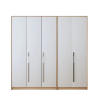 Шкафы для спальни Мебель с плоскими дверцами Материал бытовой плиты С двумя/ тремя дверцами Хранение большой емкости